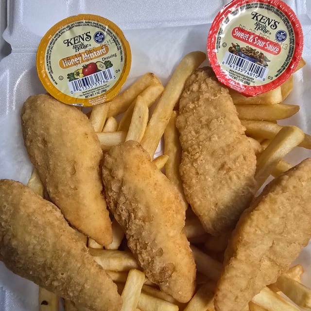 Chicken Fingers Dinner.